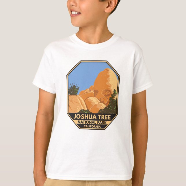 Joshua Träd nationalpark Skull Sten Kalifornien T Shirt (Framsida)