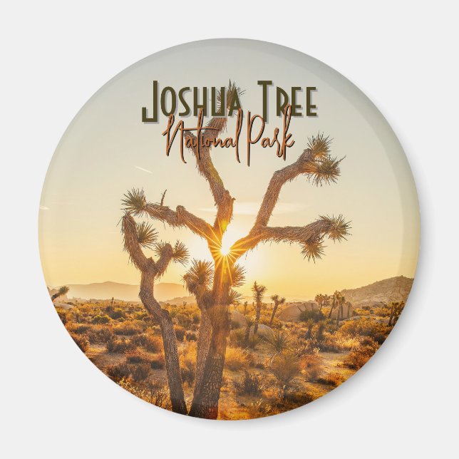 Joshua Träd nationalpark Souvenir Gift Magnet (Framsidan)