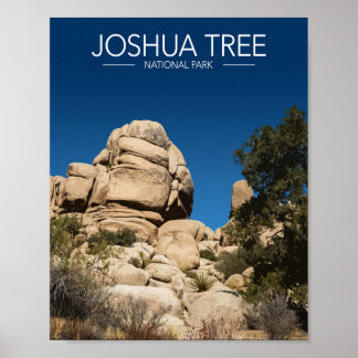 Joshua Träd nationalpark Stylized Travel Poster