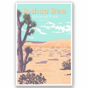 Joshua Träd nationalpark Tule Vår Vintage Klistermärken