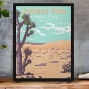 Joshua Träd nationalpark Tule Vår Vintage Poster