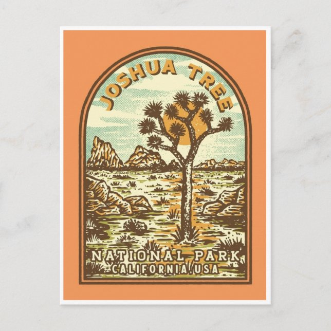 Joshua Träd nationalpark Tule Vår Vintage Vykort (Framsida)