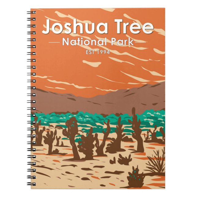 Joshua Träd nationalpark Turkiet Flats Sand Dunes Anteckningsbok (Framsidan)