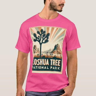Joshua Träd nationalpark Vintage Hiking Camping O T Shirt