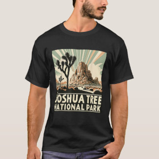 Joshua Träd nationalpark Vintage Hiking Camping O T Shirt