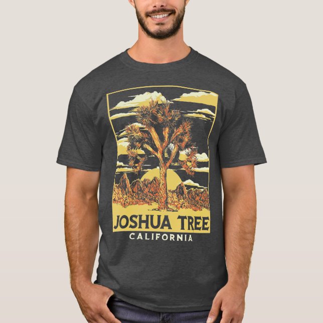 Joshua Träd nationalpark Vintage Stil Graphic T Shirt (Framsida)