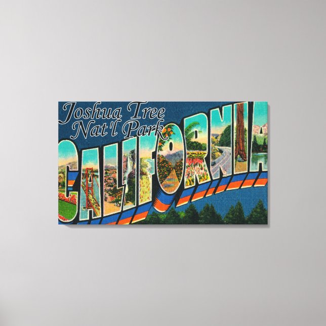 Joshua Träd Nat'l Park, CA - Large Brev Scenes Canvastryck (Framsida)