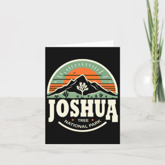 Joshua Träd Retro Vintage Hiking Camping Californi Kort