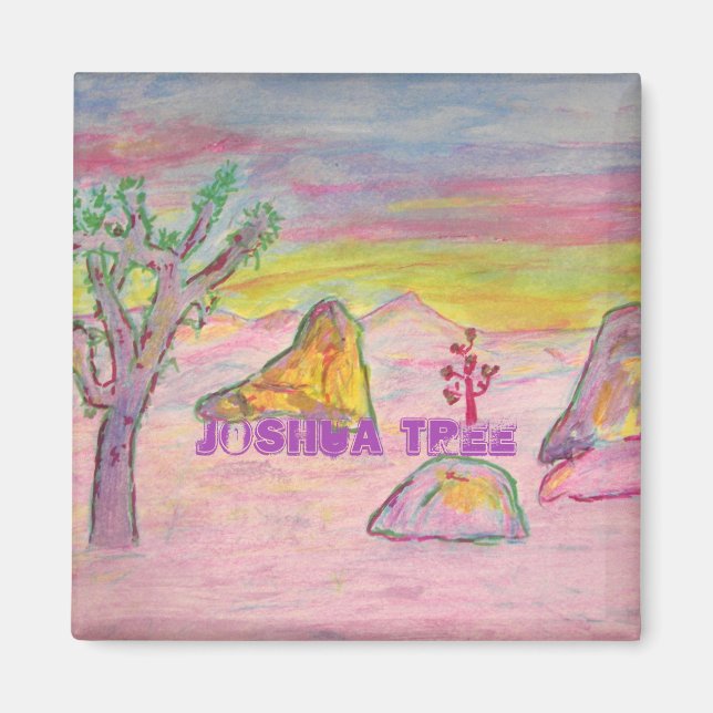 Joshua Träd Sunset Magnet (Framsidan)