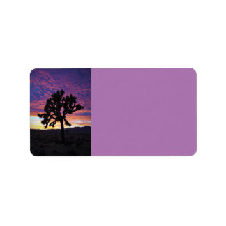 Joshua Träd Sunset Returetiketters by Reay Adressetikett