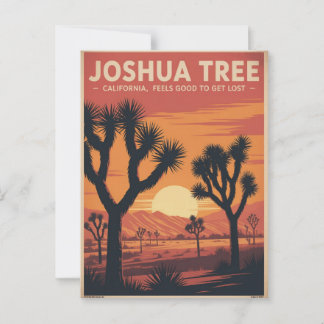 Joshua Träd Vintage resor Poster Vykort