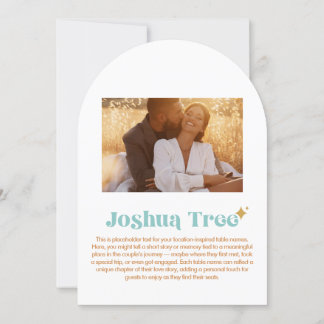 Joshua Tree Bordnummer Inbjudningar