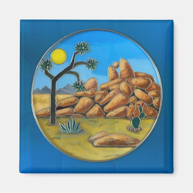Joshua Tree- Fish Rock Button Magnet (Framsidan)