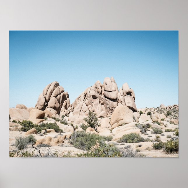 Joshua Tree Kalifornien Öken Klippformation Poster (Framsidan)