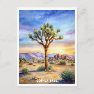 Joshua Tree National Park Akvarellmålning Vykort
