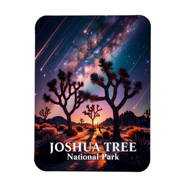 Joshua Tree National Park Natthimmel Vintergatan Magnet (Vertikal)