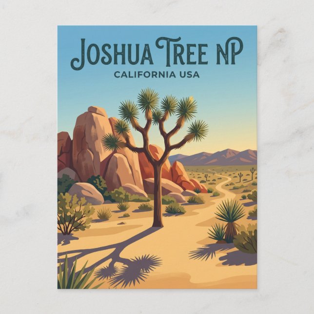 Joshua Tree National Park USA Vykort (Framsida)
