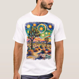 Joshua Tree National Park Van Gogh Colorful Desert T Shirt