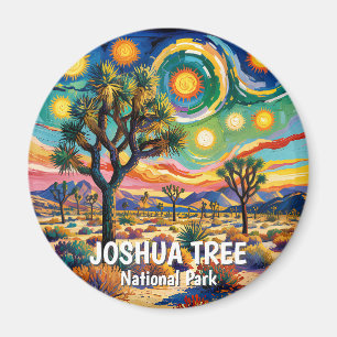 Joshua Tree National Park Van Gogh Färgrik Öken Magnet