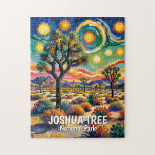 Joshua Tree National Park Van Gogh Färgrik Öken Pussel
