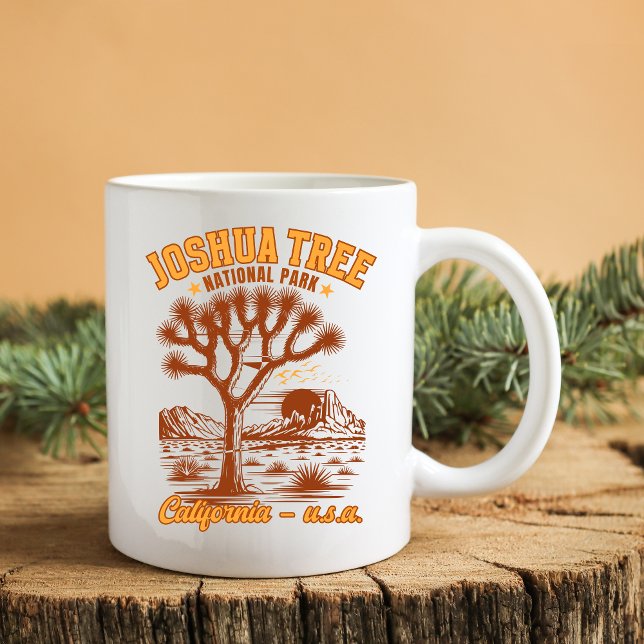 Joshua Tree National Park Vintage Desert Design Kaffemugg (Skapare uppladdad)