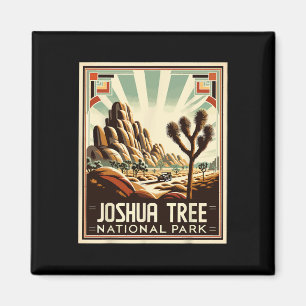 Joshua Tree National Park Vintage Vandring Camping Magnet