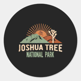 Joshua Tree National Park Vintage Vandring Camping Runt Klistermärke