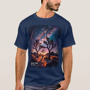 Joshua Tree National Park Vintergatan Meteorregn T Shirt