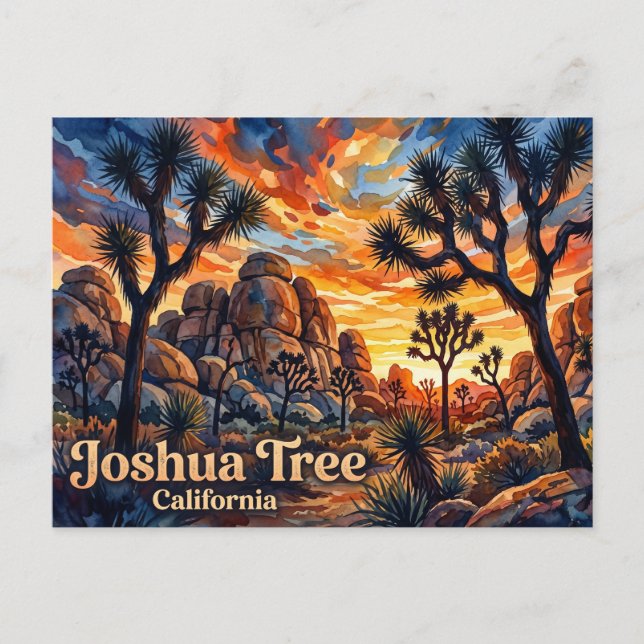Joshua Tree Nationalpark Kalifornien Vykort (Framsida)