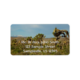 Joshua Tree Nationalpark Ökenlandskap Adressetikett