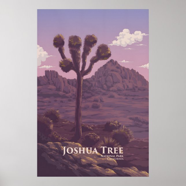 Joshua Tree nationalpark - Resaffisch Poster (Framsidan)