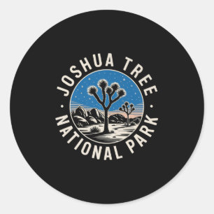 Joshua Tree Nationalpark Retro Vandring Us Nationa Runt Klistermärke