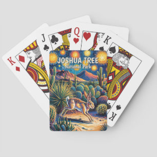 Joshua Tree Öken Vilda djur Kanin Färgrik Casinokort