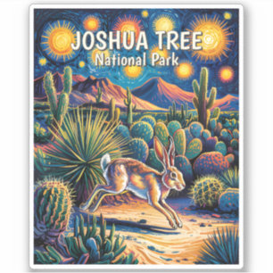 Joshua Tree Ökenvilda Kanin Färgrik Klistermärken