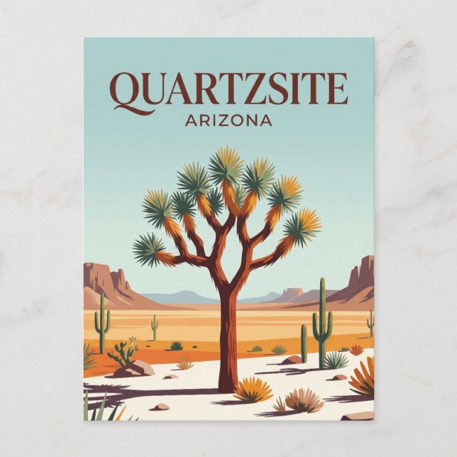 Joshua Tree Parkway nära Quartzsite Arizona Vykort (Framsida)