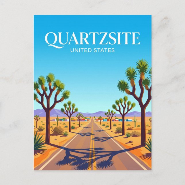 Joshua Tree Parkway nära Quartzsite Arizona Vykort (Framsida)
