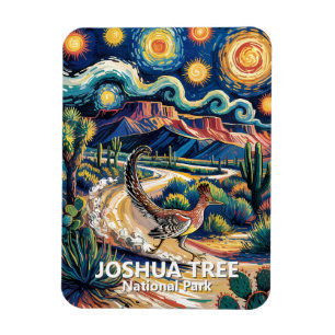 Joshua Tree Roadrunner Färgglatt Ökenlandskap Magnet