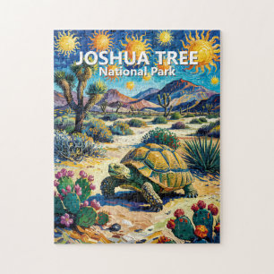 Joshua Tree Wildlife Sköldpadda Färgrik Van Gogh Pussel