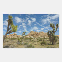 Joshua Trees och blå himmel ökenlandskap