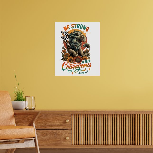 Joshus 1:9 poster (Vardagsrum 2)