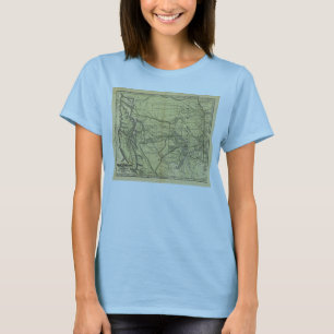 Josiah Greggs 1844 karta av det indiska T Shirt
