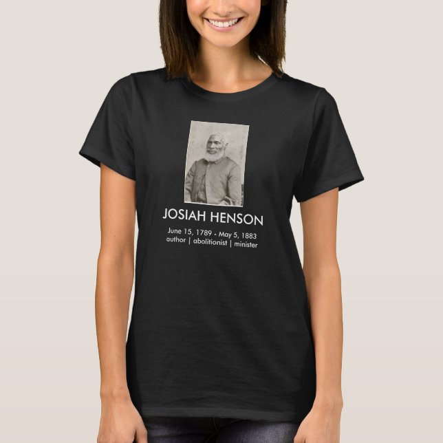 Josiah Henson T-tröja (mörk) Tee Shirt (Framsida)