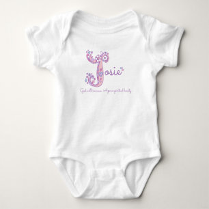 Josie Girl namn pastel lila anpassningsbar T Shirt