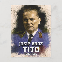 Josip Broz Tito 1892-1980 Ordförande för FRJ Vykort