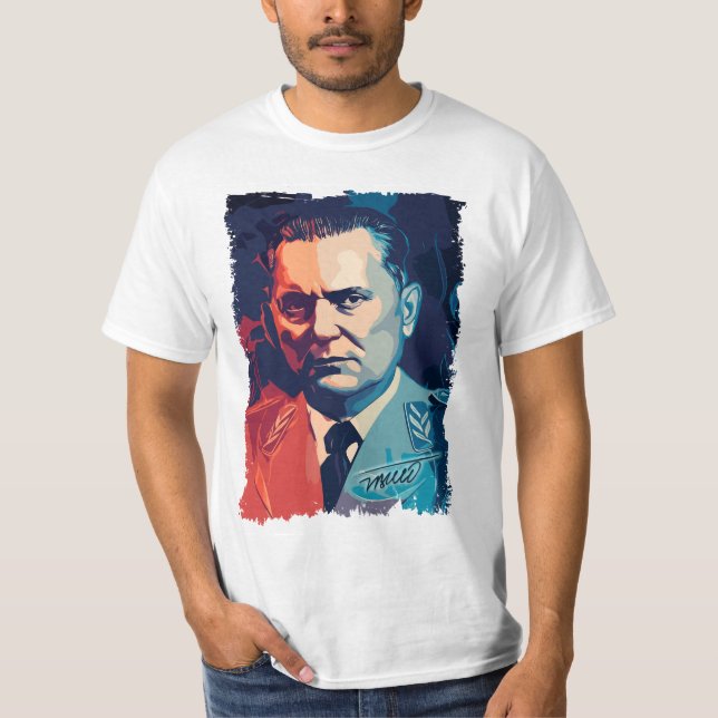 Josip Broz Tito, Jugoslaviens president SFRJ T Shirt (Framsida)