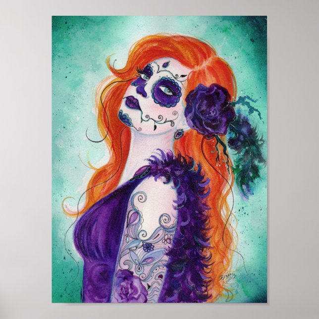 Joslyn Day of the dead poster utskrift efter Renee (Framsidan)
