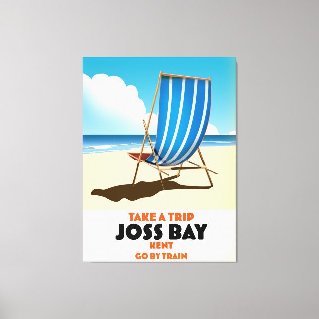 Joss Bay Kent vintage stil reseaffisch. Canvastryck (Framsida)