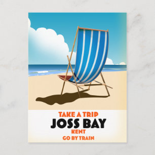 Joss Bay Kent vintage stil reseaffisch. Vykort