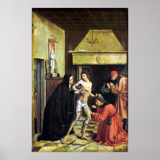 Josse Lieferinxe Saint Sebastian Cured by Irene Poster (Framsidan)