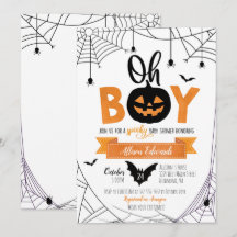 Jösses! Halloween Pumpkin Baby Shower-inbjudan